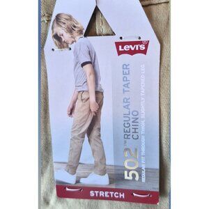 ⭐ Levi's Boys 502 Regular Taper Fit Chino Pants – Classic Style Comfortable Wear